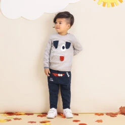 Pull En Tricot Motif Chien En Jacquard -Orchestra HLAM0D GRM 16 X