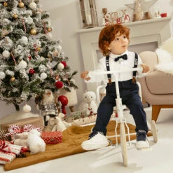 Pantalon Droit Uni à Bretelles -Orchestra HLAM0H BLF 15 X