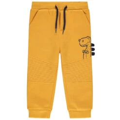 Pantalon De Jogging En Molleton Uni Jaune Print Dinosaure