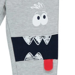 Pantalon De Jogging Gris Chiné Avec Print Monstre -Orchestra HLAM1G GRM 3 X