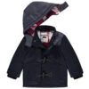 Parka Style Duffle Coat Bi-matière Doublée Flanelle