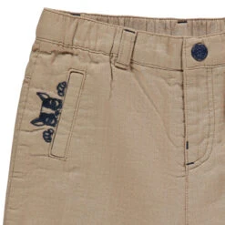 Pantalon En Toile Doublé Jersey à Bouledogue Brodé -Orchestra HLAM2P MAR 3 X