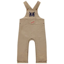 Salopette Longue En Toile Print Bouledogue Et Poche