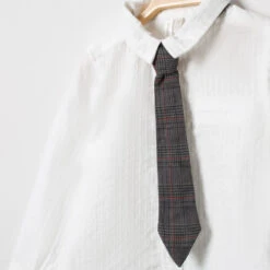 Ensemble Cérémonie Chemise à Cravate + Pantalon En Prince De Galles Pour Bébé Garçon -Orchestra HLAM40 ECR 3 X