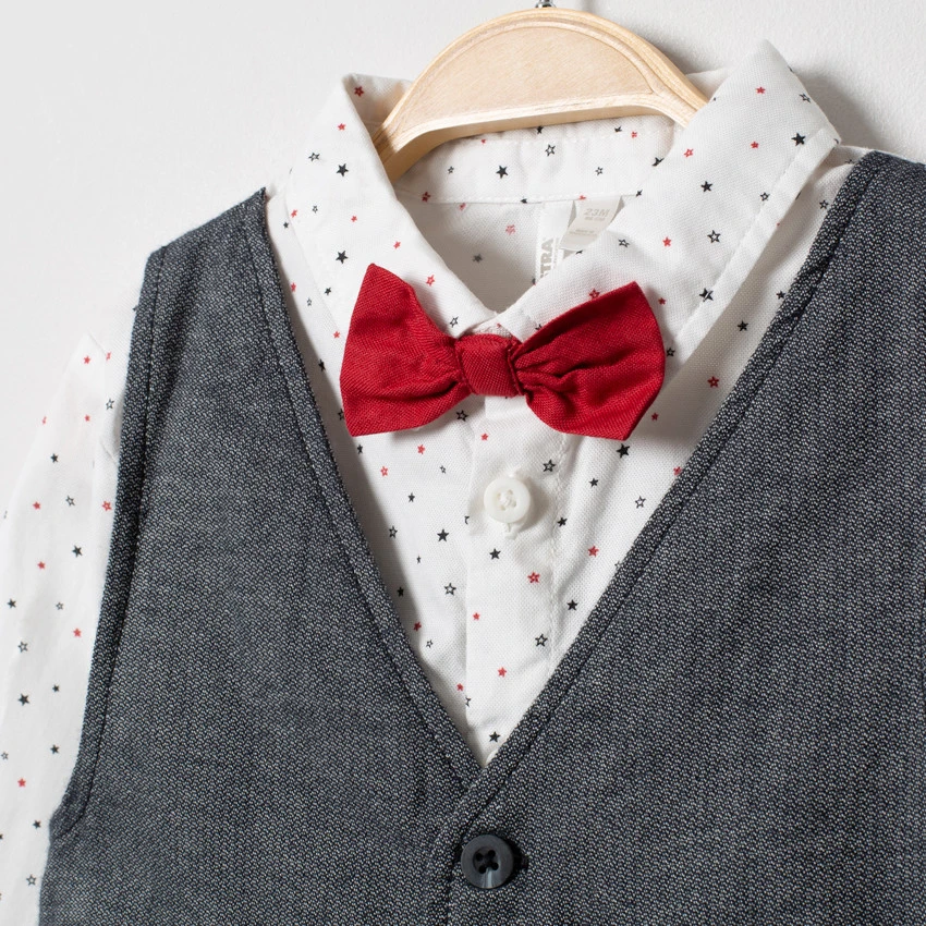 Ensemble Avec Chemise étoilée, Gilet Serveur Et Pantalon 3 Ensemble Avec Chemise étoilée, Gilet Serveur Et Pantalon – Image 3