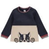 Sweat En Molleton Bicolore Print Bouledogue