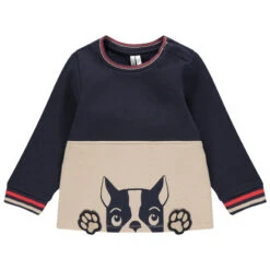 Sweat En Molleton Bicolore Print Bouledogue