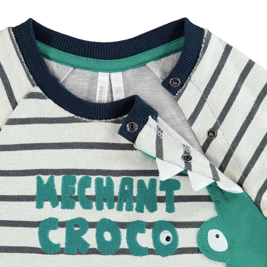 Jogging En Molleton à Crocodile Et Texte Brodés 3 Jogging En Molleton à Crocodile Et Texte Brodés – Image 3