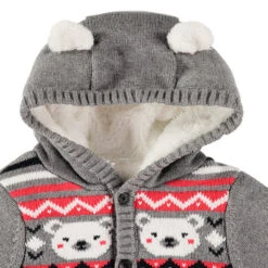 Veste En Tricot Doublée Sherpa à Motifs Jacquard -Orchestra HLAM4T GRM 3 X