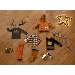 T-shirt Manches Longues à Message Printé Et Détail En Bouclette -Orchestra HLAM58 GRF 15 X