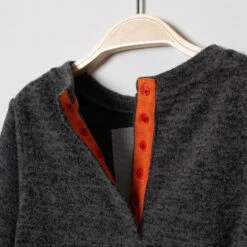 T-shirt Manches Longues à Message Printé Et Détail En Bouclette -Orchestra HLAM58 GRF 4 X