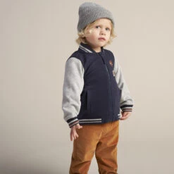 Gilet Zippé En Molleton Tricolore Smiley Baby -Orchestra HLAM5K BLF 10 X