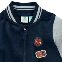 Gilet Zippé En Molleton Tricolore Smiley Baby -Orchestra HLAM5K BLF 3 X
