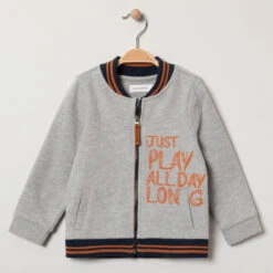 Gilet En Molleton à Col Teddy Et Inscriptions