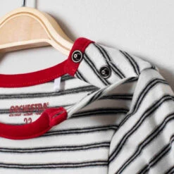 T-shirt Manches Longues Rayé Motif Ourson Noël -Orchestra HLAM62 ECR 4 X