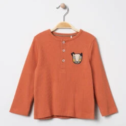 T-shirt Manches Longues En Coton Motif Animal