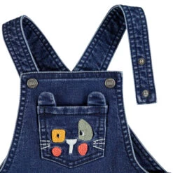 Salopette Longue En Jean à Animal Brodé Sur La Poche -Orchestra HLAM6Y BLM 4 X