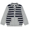Gilet Zippé En Tricot à Rayures All-over
