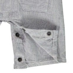 Salopette Courte Rayée à Poches Pour Bébé Garçon 6 Salopette Courte Rayée à Poches Pour Bébé Garçon -Orchestra HLAM85 BLA 3 X