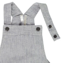 Salopette Courte Rayée à Poches Pour Bébé Garçon 7 Salopette Courte Rayée à Poches Pour Bébé Garçon -Orchestra HLAM85 BLA 4 X