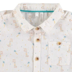 Ensemble Avec Chemise Imprimée Girafes Et Bermuda à Poches -Orchestra HLAM89 ECR 3 X