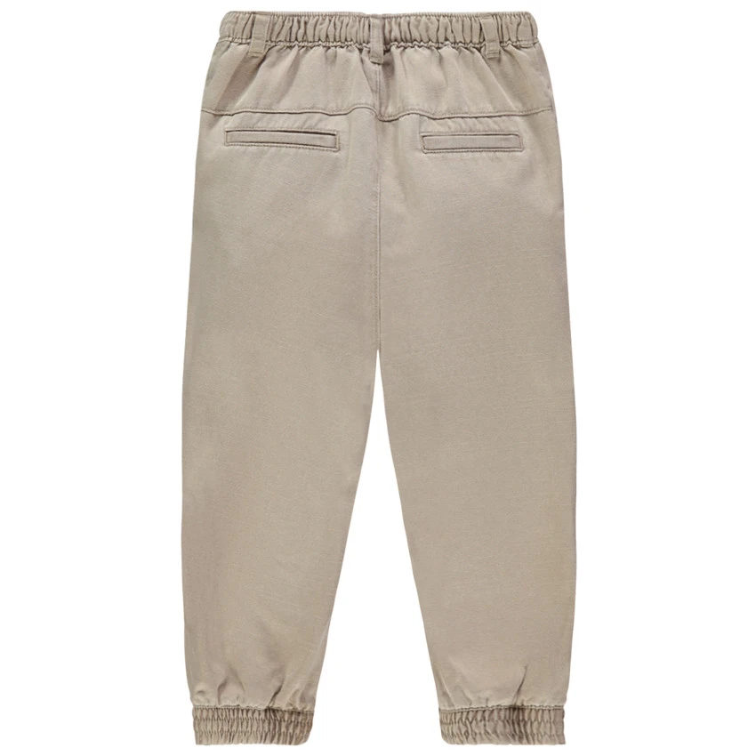 Pantalon Battle Uni En Toile Taille élastiquée Pour Bébé Garçon 2 Pantalon Battle Uni En Toile Taille élastiquée Pour Bébé Garçon – Image 2