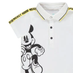 Polo Manches Courtes Print Mickey Disney Et Bandes Appliquées -Orchestra HLAMCF ECR 3 X