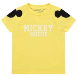 T-shirt Manches Courtes à Sertis Et Texte Mickey Disney
