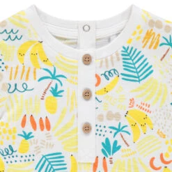 Combinaison Courte Effet 2 En 1 à Imprimé Tropical Pour Bébé Garçon -Orchestra HLAMD7 BLA 4 X