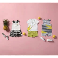 Polo Manches Courtes En Coton Piqué Print Croco Pour Bébé Garçon -Orchestra HLAMDB BLA 10 X