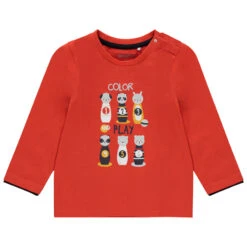 T-shirt Manches Longues En Coton Bio Print Animaux