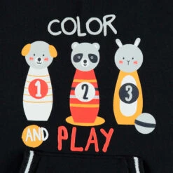 Jogging En Molleton Avec Sweat Bicolore Print Animaux -Orchestra HLAME1 BLF 3 X