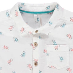 Chemise Manches Courtes à Vélos Imprimés Pour Bébé Garçon -Orchestra HLAME5 BLA 3 X