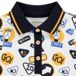 Polo Manches Longues En Coton Imprimé Panneaux Et Scooters -Orchestra HLAMEG ECR 3 X