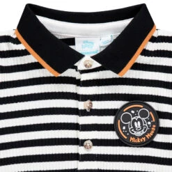 Polo Manches Longues Côtelé Rayé à Badge Mickey -Orchestra HLAMEJ ECR 3 X
