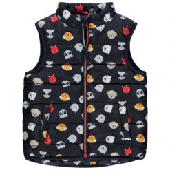 Doudoune Sans Manches Matelassée à Animaux Printés