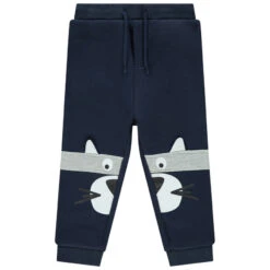 Pantalon De Jogging Ludique En Molleton Print Loup Pour Bébé Garçon