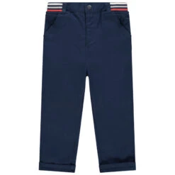 Pantalon En Coton Et Lin à Taille élastiquée Rayée