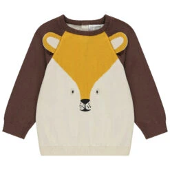 Pull En Tricot Motif Renard En Jacquard