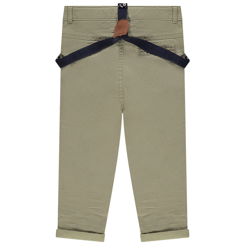 Pantalon Doublé Jersey En Toile à Bretelles Amovibles 2 Pantalon Doublé Jersey En Toile à Bretelles Amovibles – Image 2