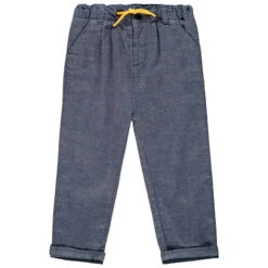Pantalon En Toile Couleur Jean Pour Bébé Garçon