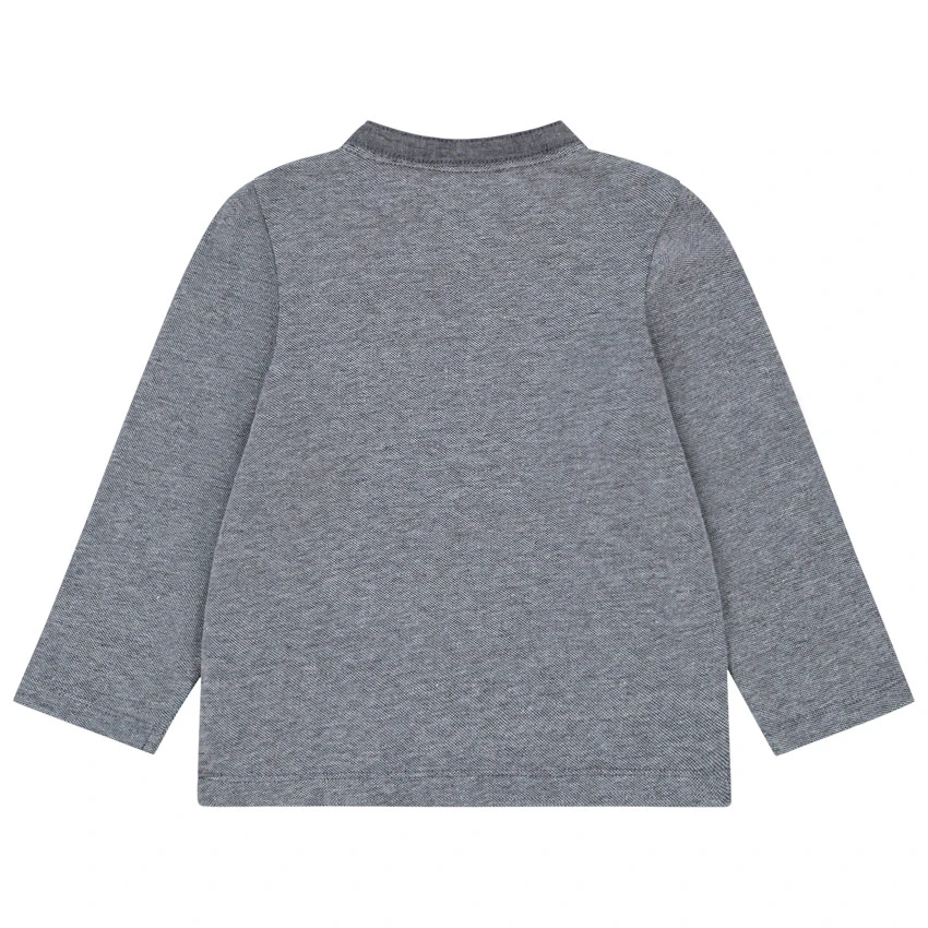 T-shirt Manches Longues Pour Bébé Garçon à Col Boutonné 2 T-shirt Manches Longues Pour Bébé Garçon à Col Boutonné – Image 2