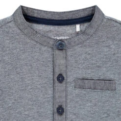 T-shirt Manches Longues Pour Bébé Garçon à Col Boutonné 5 T-shirt Manches Longues Pour Bébé Garçon à Col Boutonné -Orchestra HLAMH0 BLF 3 X