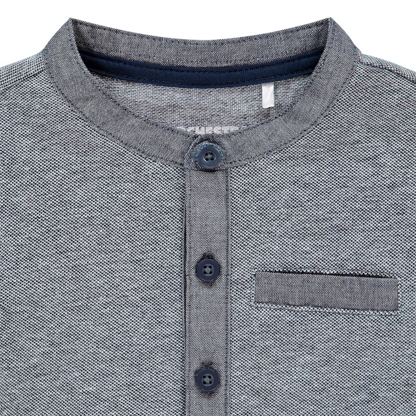 T-shirt Manches Longues Pour Bébé Garçon à Col Boutonné 3 T-shirt Manches Longues Pour Bébé Garçon à Col Boutonné – Image 3