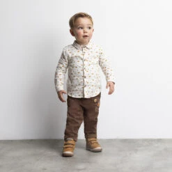 Ensemble Avec Chemise Imprimée Et Pantalons à Patch Pour Bébé Garçon