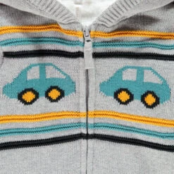 Gilet à Capuche En Tricot Doublé Sherpa Pour Bébé Garçon -Orchestra HLAMI7 GRC 4 X