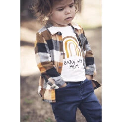 T-shirt Manches Longues "Enjoy With Mum" Pour Bébé Garçon -Orchestra HLAMIX BLA 11 X