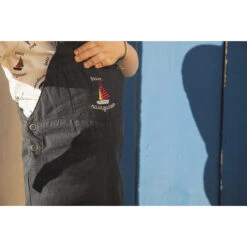 Salopette Courte Motif Bateau Pour Bébé Garçon -Orchestra HLAMJN BLF 11 X