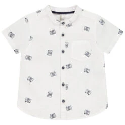 Chemise Manches Courtes Col Mao Pour Bébé Garçon