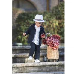 Pantalon Piqué Bleu Marine Pour Bébé Garçon -Orchestra HLAMJY BLF 4 X